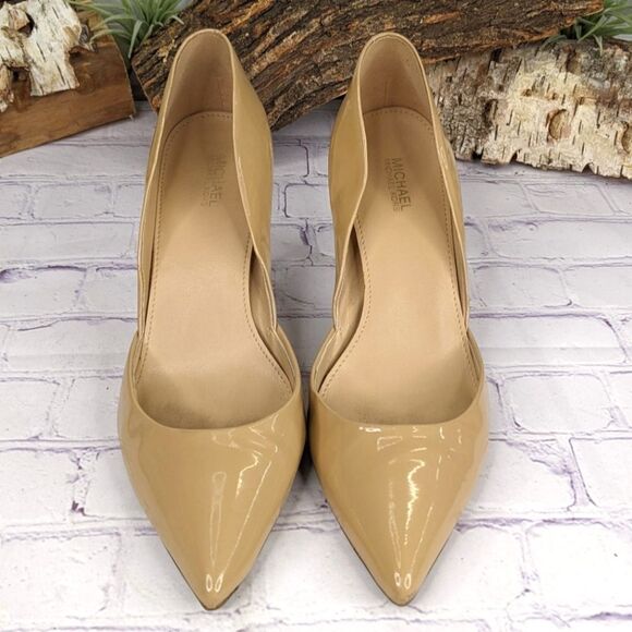 Michael Kors d'Orsay Patent Leather Pointed Toe Pump - Picture 1 of 11